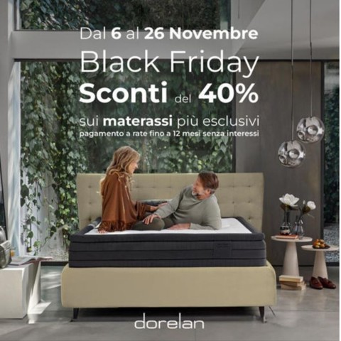 Black Friday Dorelan 40% di sconto